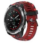 For Garmin Descent MK 2 26mm Camouflage Printed Silicone Watch Band(Red+Jellyfish Camouflage) - 1