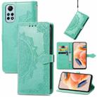 For Redmi Note 12 Pro 4G Mandala Flower Embossed Leather Phone Case(Green) - 1
