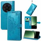 For Xiaomi 13 Ultra Mandala Flower Embossed Leather Phone Case(Blue) - 1