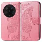 For Xiaomi 13 Ultra Butterfly Love Flower Embossed Leather Phone Case(Pink) - 2