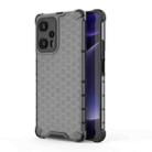 For Xiaomi Redmi Note 12 Turbo 5G Shockproof Honeycomb Phone Case(Black) - 1