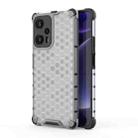 For Xiaomi Redmi Note 12 Turbo 5G Shockproof Honeycomb Phone Case(White) - 1