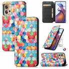 For Motorola Edge 30 Fusion CaseNeo Colorful Magnetic Leather Phone Case(Magic Space) - 1