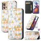 For Motorola Edge 30 Fusion CaseNeo Colorful Magnetic Leather Phone Case(Rhombus) - 1