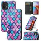 For For Motorola Moto X40 CaseNeo Colorful Magnetic Leather Phone Case(Purple Scales) - 1