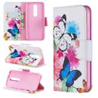 Colored Drawing Pattern Horizontal Flip Leather Case for Nokia 4.2,with Holder & Card Slots & Wallet(Two Butterflies) - 1
