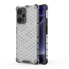 For Xiaomi Poco F5 Shockproof Honeycomb Phone Case(White) - 1