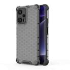 For Xiaomi Poco F5 Pro Shockproof Honeycomb Phone Case(Black) - 1