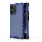 For Xiaomi Poco F5 Pro Shockproof Honeycomb Phone Case(Blue) - 1