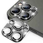 For iPhone 12 Pro Max ENKAY Blink Diamond Camera Aluminium Alloy Tempered Glass Film(Black) - 1