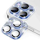 For iPhone 12 Pro Max ENKAY Blink Diamond Camera Aluminium Alloy Tempered Glass Film(Blue) - 1