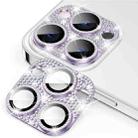 For iPhone 12 Pro Max ENKAY Blink Diamond Camera Aluminium Alloy Tempered Glass Film(LIght Purple) - 1