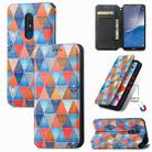 For Nokia C3 CaseNeo Colorful Magnetic Leather Phone Case(Rhombus Mandala) - 1