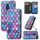 For Nokia C3 CaseNeo Colorful Magnetic Leather Phone Case(Purple Scales) - 1