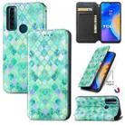 For TCL 20 SE CaseNeo Colorful Magnetic Leather Phone Case(Emerald) - 1