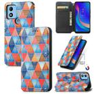 For TCL 305i CaseNeo Colorful Magnetic Leather Phone Case(Rhombus Mandala) - 1