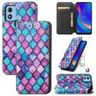 For TCL 305i CaseNeo Colorful Magnetic Leather Phone Case(Purple Scales) - 1