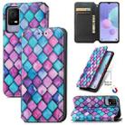 For TCL 405 CaseNeo Colorful Magnetic Leather Phone Case(Purple Scales) - 1