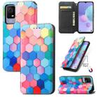 For TCL 405 CaseNeo Colorful Magnetic Leather Phone Case(Colorful Cube) - 1