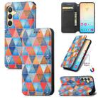 For Samsung Galaxy S24 5G CaseNeo Colorful Magnetic Leather Phone Case(Rhombus Mandala) - 1