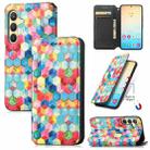 For Samsung Galaxy S24 5G CaseNeo Colorful Magnetic Leather Phone Case(Magic Space) - 1