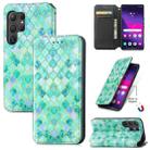 For Samsung Galaxy S24 Ultra 5G CaseNeo Colorful Magnetic Leather Phone Case(Emerald) - 1