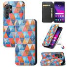 For Samsung Galaxy S24 Ultra 5G CaseNeo Colorful Magnetic Leather Phone Case(Rhombus Mandala) - 1