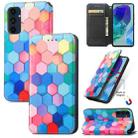 For Samsung Galaxy M55 CaseNeo Colorful Magnetic Leather Phone Case(Colorful Cube) - 1