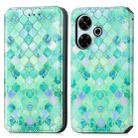 For Redmi 13 4G CaseNeo Colorful Magnetic Leather Phone Case(Emerald) - 2