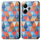 For Redmi 13 4G CaseNeo Colorful Magnetic Leather Phone Case(Rhombus Mandala) - 2