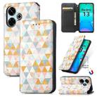 For Redmi 13 4G CaseNeo Colorful Magnetic Leather Phone Case(Rhombus) - 1