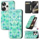 For Redmi Turbo 3 5G CaseNeo Colorful Magnetic Leather Phone Case(Emerald) - 1