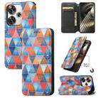 For Redmi Turbo 3 5G CaseNeo Colorful Magnetic Leather Phone Case(Rhombus Mandala) - 1