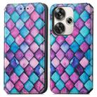 For Redmi Turbo 3 5G CaseNeo Colorful Magnetic Leather Phone Case(Purple Scales) - 2