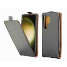 For Samsung Galaxy S23 Ultra 5G Vertical Flip Leather Phone Case with Card Slot(Black) - 1