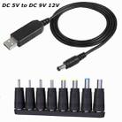 DC 5V to DC 9V 12V USB Voltage Step Up Converter Cable with 1A Step-up Volt Transformer Power Regulator Cable with LED Display - 1