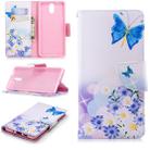 Colored Drawing Pattern Horizontal Flip Leather Case for Nokia 3.1,with Holder & Card Slots & Wallet(Butterfly Love) - 1