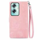 For OnePlus Nord N30 SE Embossed Flower Zipper Leather Phone Case(Pink) - 2