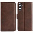 For Samsung Galaxy A54 5G  Dual-side Magnetic Buckle Leather Phone Case(Brown) - 1