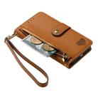 For iPhone 12 mini Love Zipper Lanyard Leather Phone Case(Brown) - 6