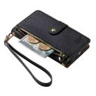 For iPhone 12 mini Love Zipper Lanyard Leather Phone Case(Black) - 6