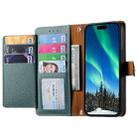 For iPhone 12 mini Love Zipper Lanyard Leather Phone Case(Green) - 4