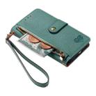 For iPhone 12 mini Love Zipper Lanyard Leather Phone Case(Green) - 6