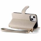 For iPhone 12 mini Love Zipper Lanyard Leather Phone Case(Gray) - 5