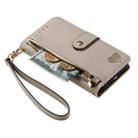 For iPhone 12 mini Love Zipper Lanyard Leather Phone Case(Gray) - 6