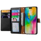 For iPhone 16 Plus Love Zipper Lanyard Leather Phone Case(Black) - 3