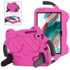 For Sumsung Galaxy Tab A8 10.5 2021 Ice Baby EVA Shockproof Hard PC Tablet Case(Rose Red+Black) - 1