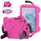 For Samsung Galaxy S6 10.5 2019 Ice Baby EVA Shockproof Hard PC Tablet Case(Rose Red+Black) - 1