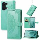 For OnePlus Ace 2v Mandala Flower Embossed Leather Phone Case(Green) - 1