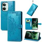 For OnePlus  Nord 3 Mandala Flower Embossed Leather Phone Case(Blue) - 1